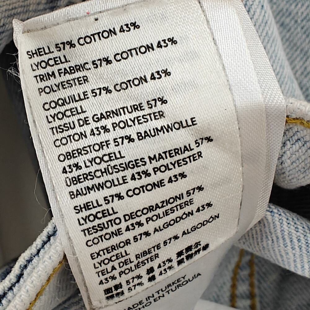 We the Free People Brando Denim Hoodie Jacket Malta Acid Wash Size XS Cropped - Picture 11 of 13